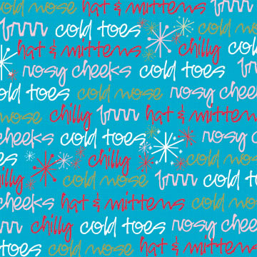 Arctic Frog - Phreezing Phrases 12x12 patterned paper  (pack of 10)